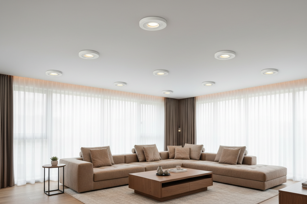 6-Inch Recessed Light Trim - Living Room Lifestyle
