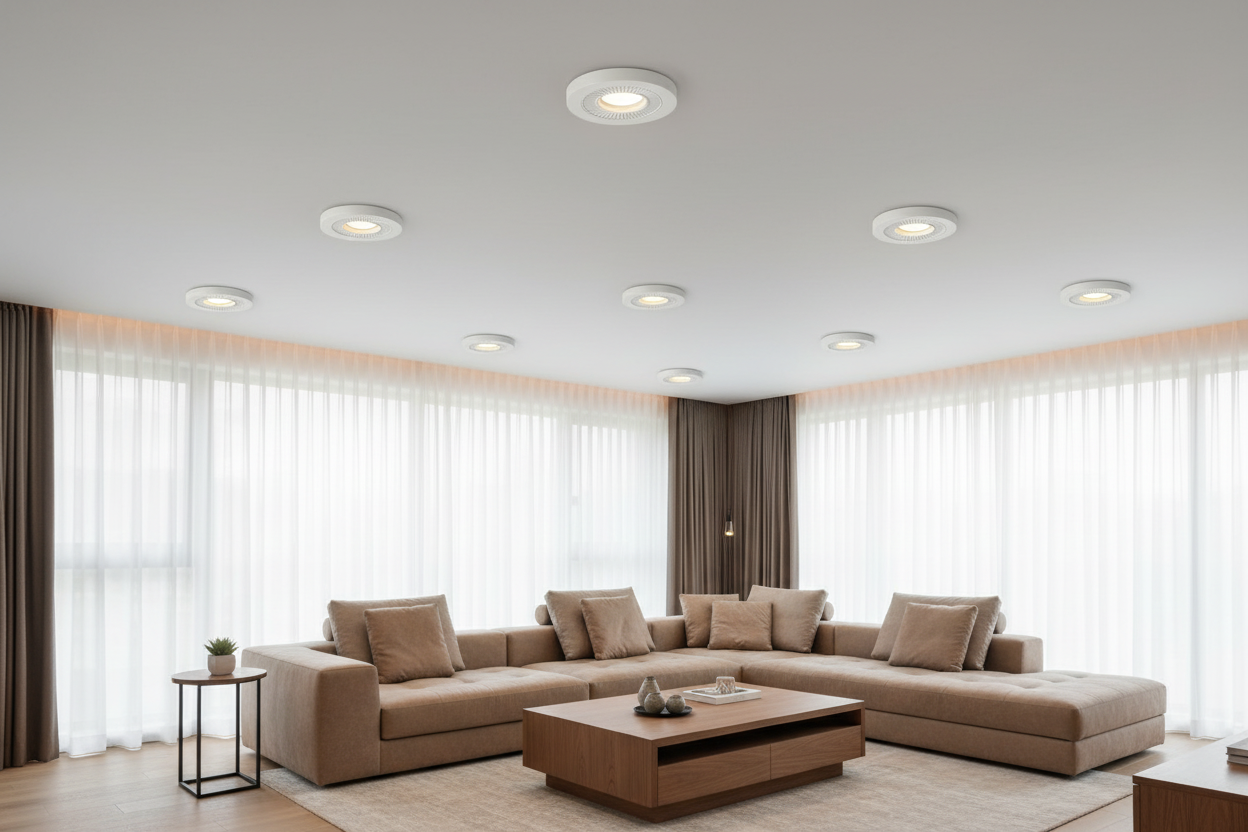 6-Inch Recessed Light Trim - Living Room Lifestyle