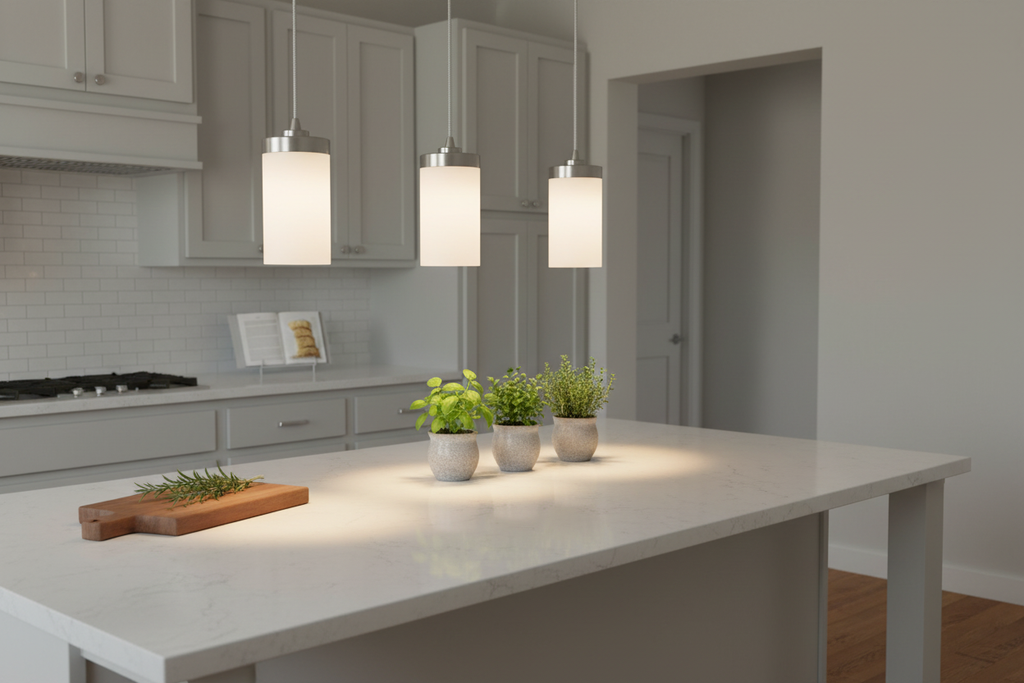 Modern Mini Pendant Light - Kitchen Island Lifestyle