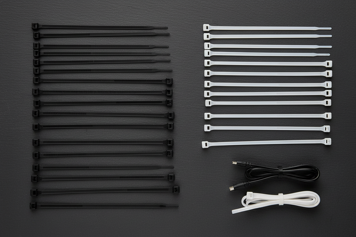 Nylon Cable Tie Assortment - Flat Lay