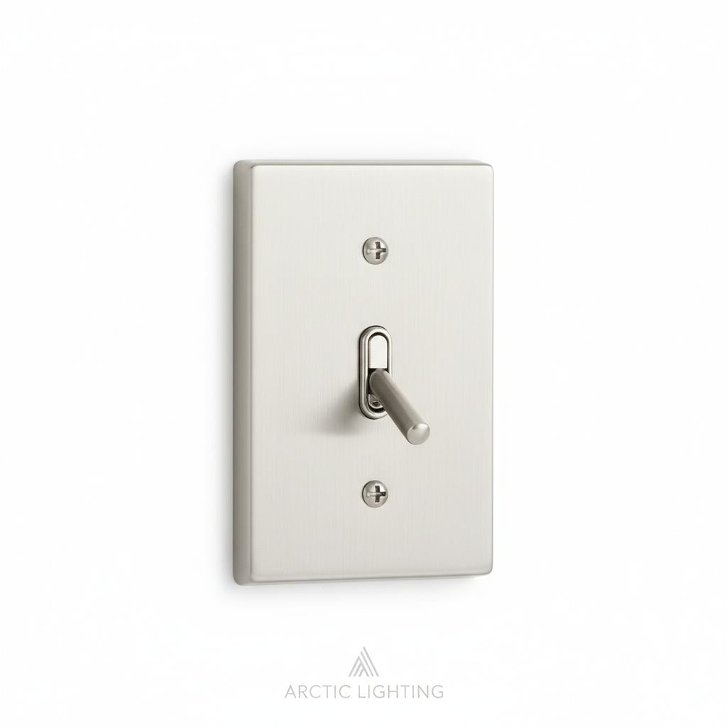 Brushed Nickel Decorative Toggle Switch