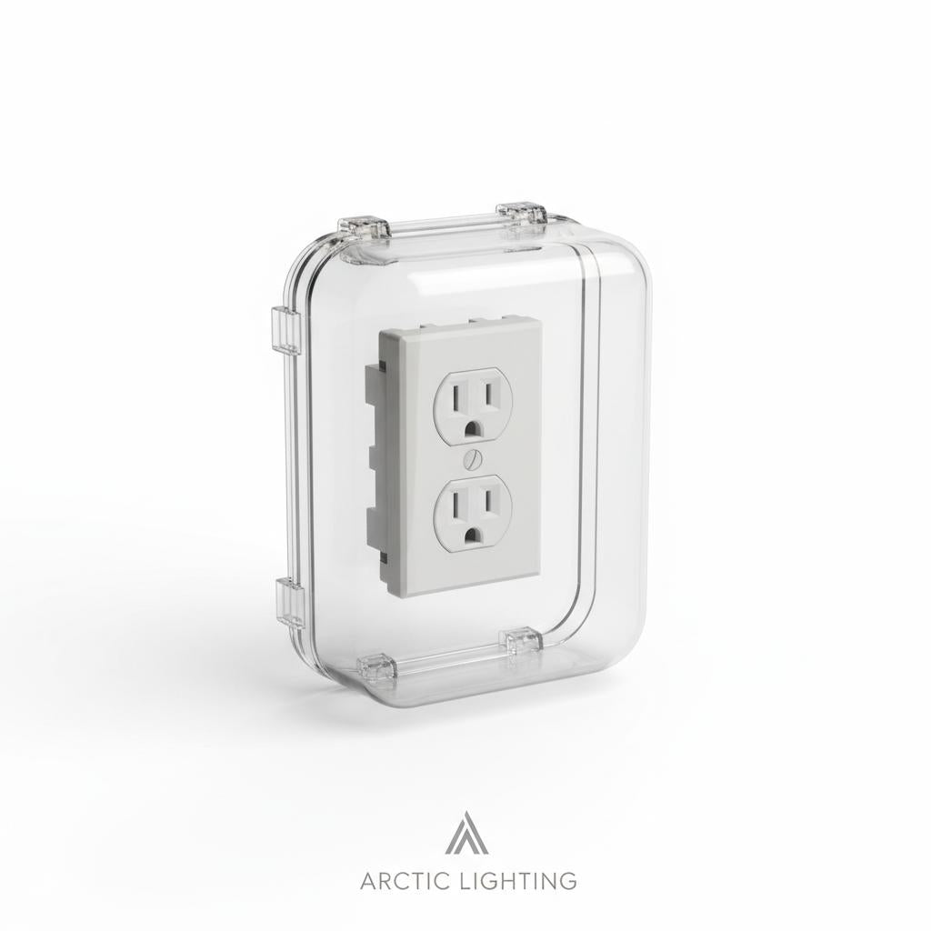 Weatherproof Outdoor Outlet Cover While-in-Use Clear