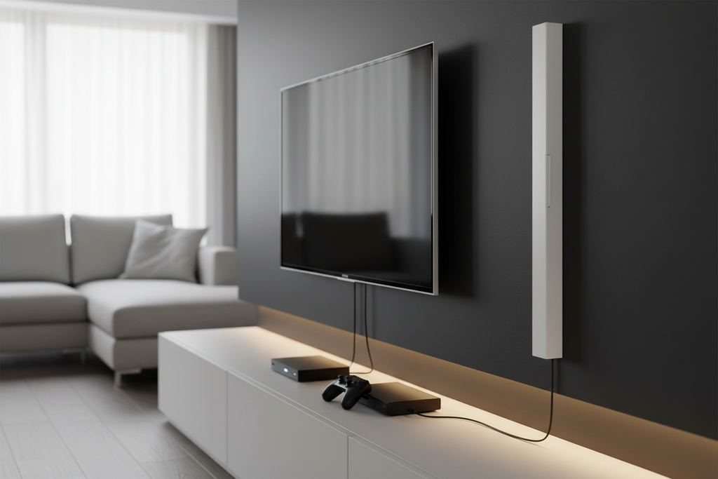 PVC Cable Duct Raceway - Entertainment Center Lifestyle