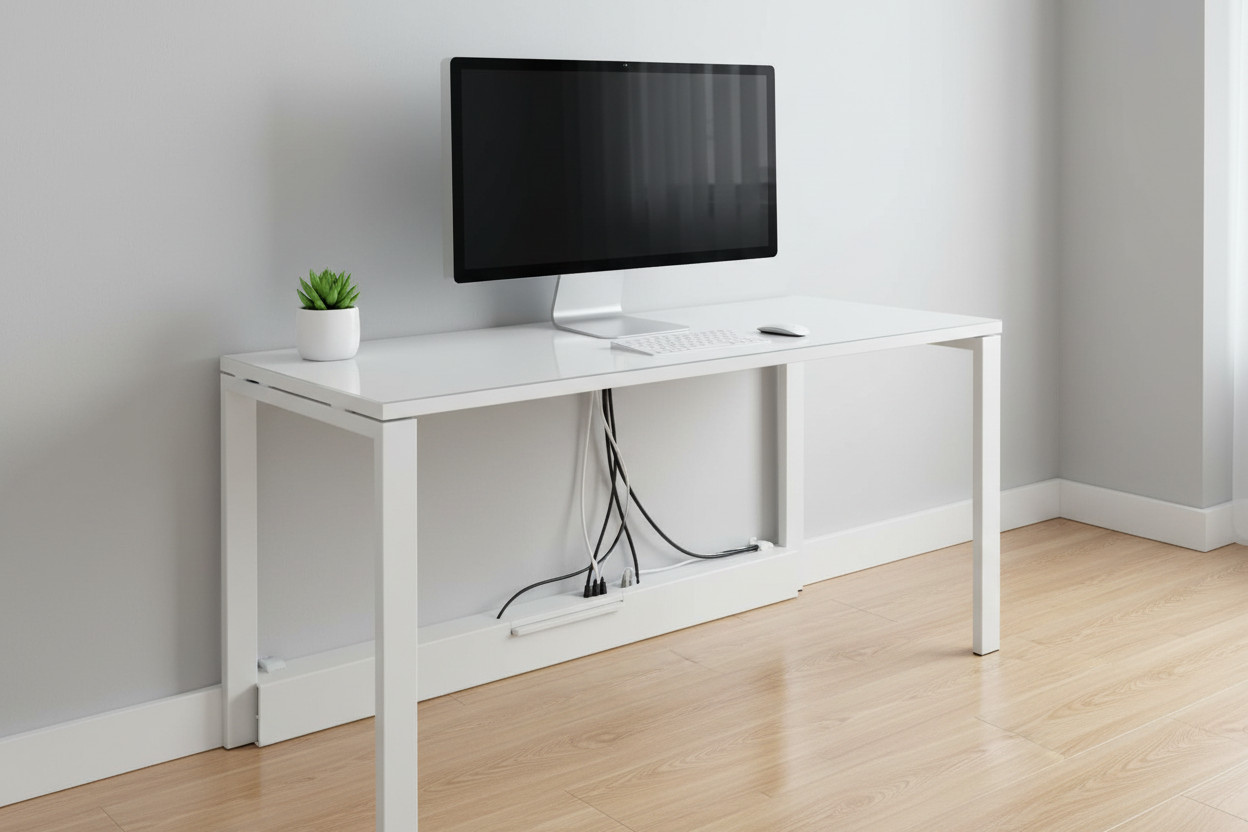 PVC Cable Duct Raceway - Home Office Lifestyle