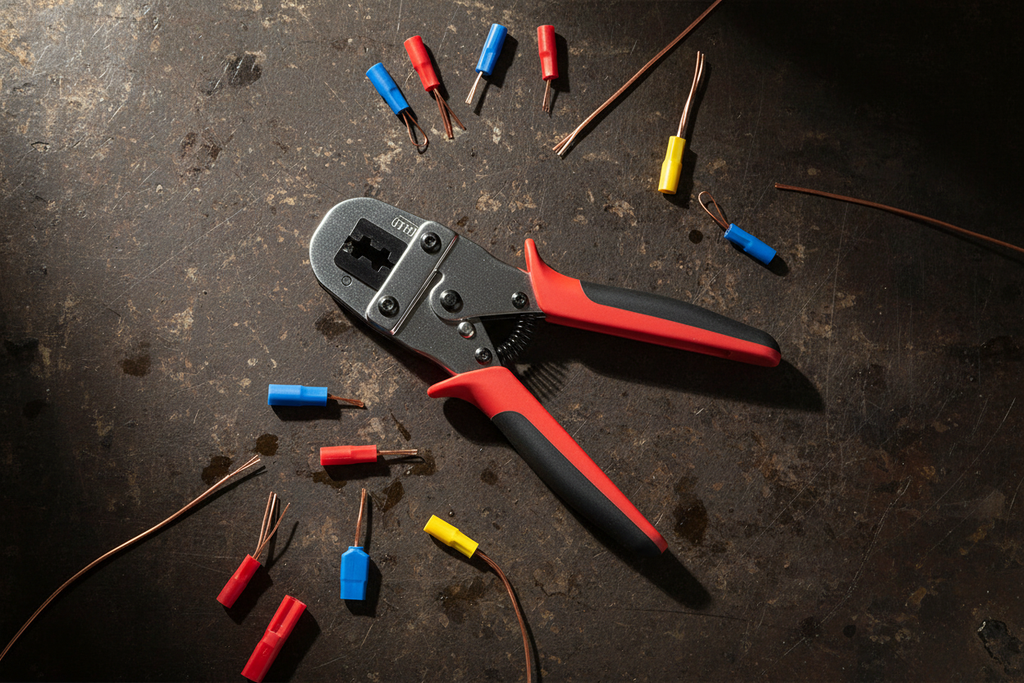 Ratchet Crimping Tool - Flat Lay
